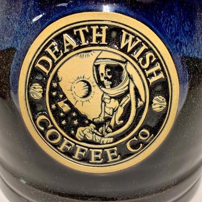 LOT 6R: Death Wish Coffee Mug Bundle: Nosferatu The Vampire, St. Patrick & Caorthannach, Space Oddity Resurrected Relic & Skelton Logo