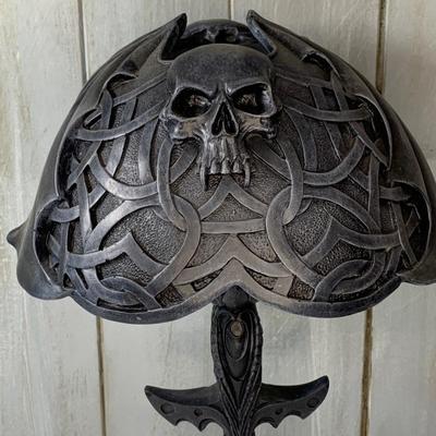 LOT 10R; Death Sword & Skull. Gothic/ War Craft  Table Lamp