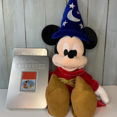 LOT 19R:  Walt Disney Treasures Original Metal Tin Edition DVDs & Plush Mickey Mouse