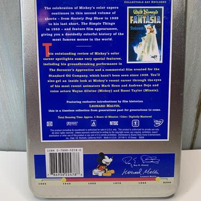 LOT 19R:  Walt Disney Treasures Original Metal Tin Edition DVDs & Plush Mickey Mouse
