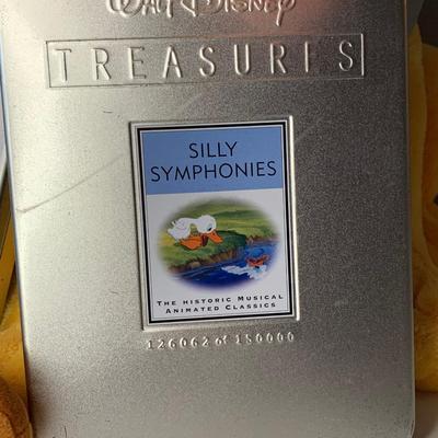 LOT 20R: Walt Disney Treasures Original Metal Tin Edition DVDs with Plush Pluto & Goofy