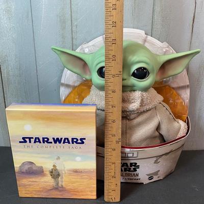 LOT C46: Star Wars DVD set & Baby Yoda Doll