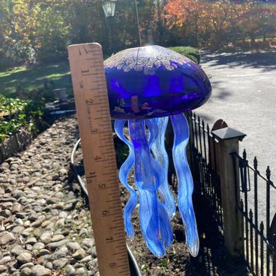 LOT C81: Glass Jellyfish Wind Chimes