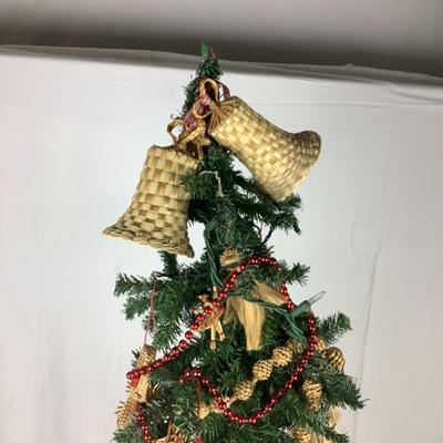 1418 Vintage Swedish Themed Artificial Tree