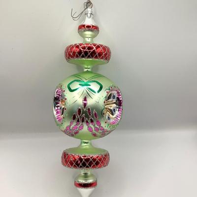 1457 Christopher Radko Three Tier Ball Glass Ornament