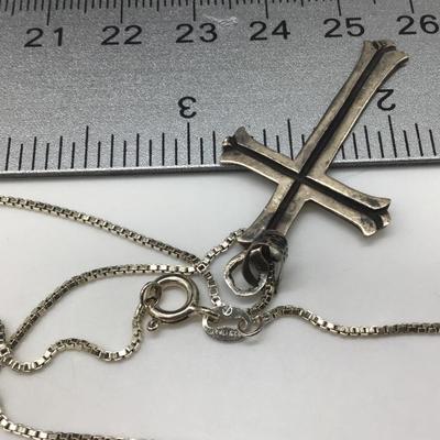 Vintage Silver 925 Cross with Silver 925 Chain