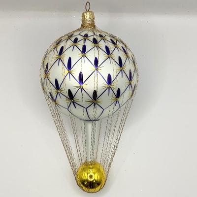 1461 Christopher Radko 1993 French Regency Blue Gold Glass Ornament