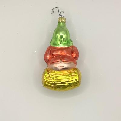 1465 Vintage German Glass Leprechaun Ornament