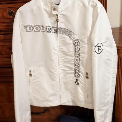 Like New Dolce and Gabbana White Jacket, Mens L, Made in Italy
