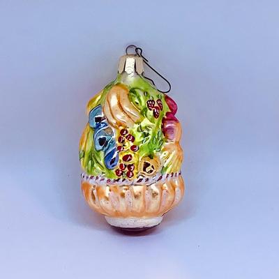 1478 Christopher Radko Fruit Basket Glass Ornament