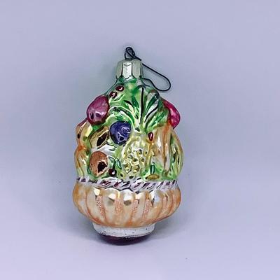 1478 Christopher Radko Fruit Basket Glass Ornament