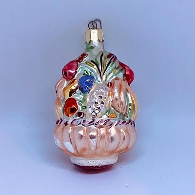 1479 Christopher Radko 1991 Fruit Basket Glass Ornament