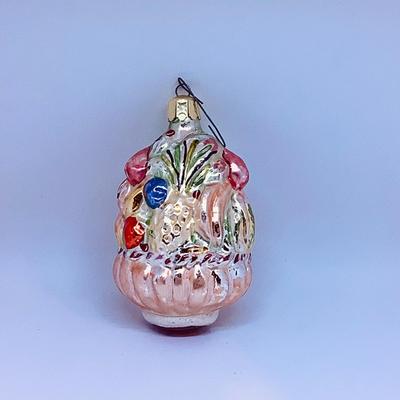 1480 Christopher Radko 1991 Fruit Basket Glass Ornament