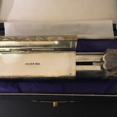 STERLING SILVER LIPSTICK COMPACT