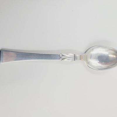 ANTIQUE COHR DENMARK STERLING SET OF 6 SPOONS W/ CASE