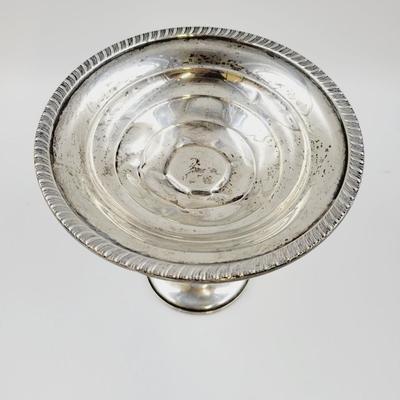 HUNT STERLING SILVER WEIGHTED PEDESTAL CANDY DISH