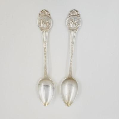 ANTIQUE PAIR OF NORTH CAROLINA STERLING SPOONS