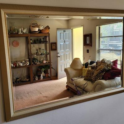 Large Gold Glass Mirror