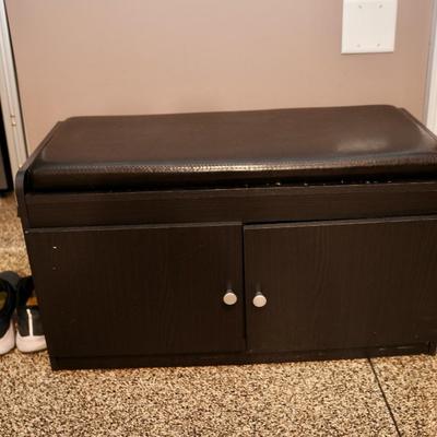 Faux Leather Top Bench - Garage