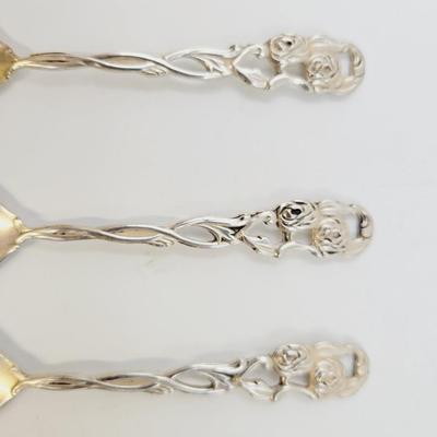4 - A B NILS-JOHAN SWEDEN NICKEL SILVER COCKTAIL SPOONS
