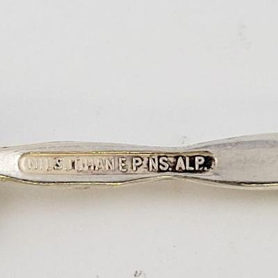4 - A B NILS-JOHAN SWEDEN NICKEL SILVER COCKTAIL SPOONS