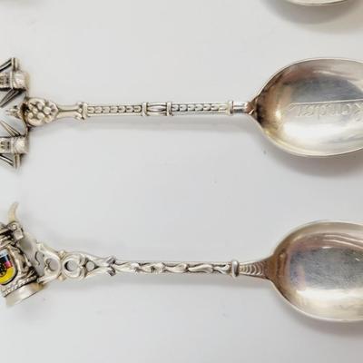 VINTAGE SILVER PLATE VERSILBERT SOUVENIR SPOONS