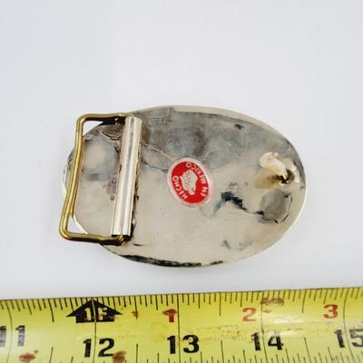 ABALONE MEXICAN SILVER SCORPION SMALL BELT BUCKLE