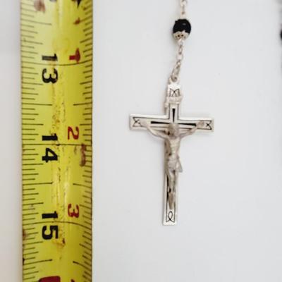 BEAUTFUL STERLING CROSS ROSARY