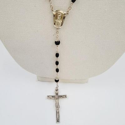 BEAUTFUL STERLING CROSS ROSARY