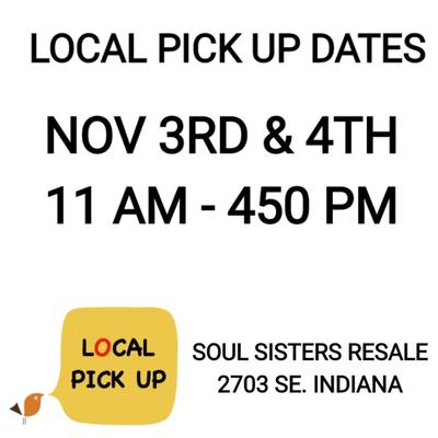 PLEASE READ FOR INFO ABOUT LOCAL PICK UP