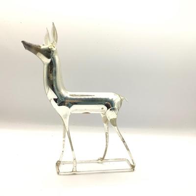 1477 Vintage Small German Mercury Glass Deer Ornament