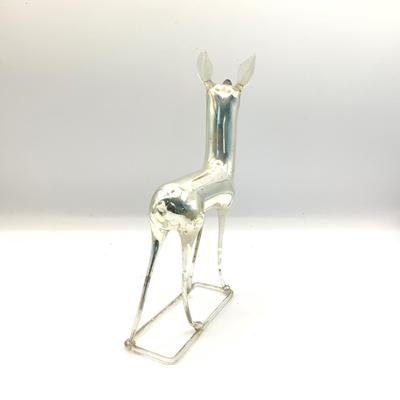 1477 Vintage Small German Mercury Glass Deer Ornament