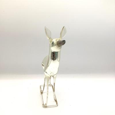 1477 Vintage Small German Mercury Glass Deer Ornament