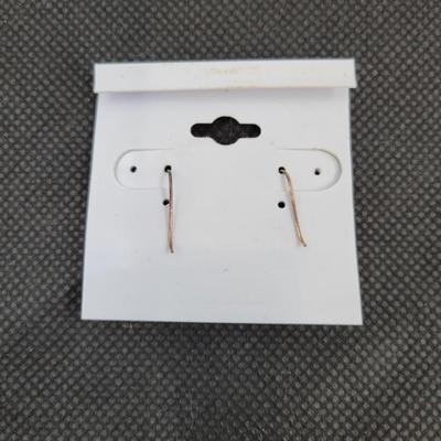 STERLING POST BLUE CRYSTAL TEAR DROP EARRINGS