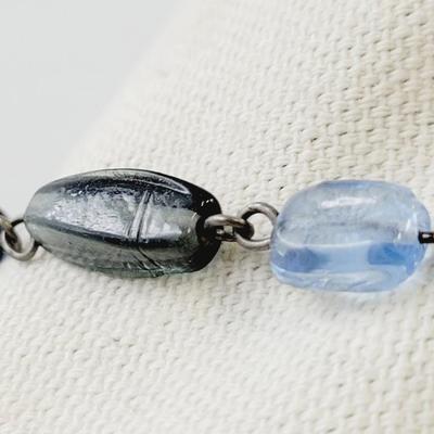 WORTHINGTON BLUE CAMEO & STONE NECKLACE