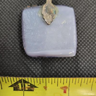 BEAUTIFUL BLUE/WHITE ART GLASS PENDANT