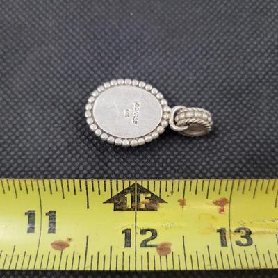 BARSE. 925 COPPER GREEN TURQUOISE PENDANT