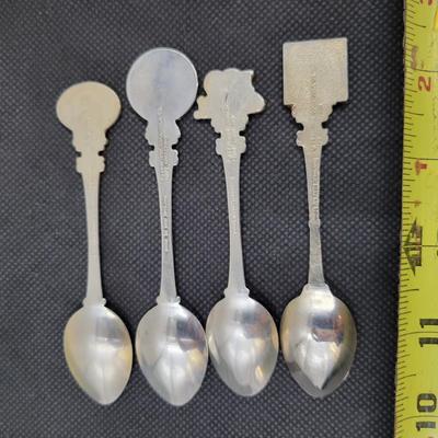 SILVER PLATE COCA-COLA COLLECTABLE SET OF 4 SPOONS