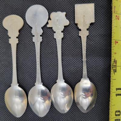 SILVER PLATE COCA-COLA COLLECTABLE SET OF 4 SPOONS