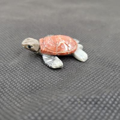 CUTE STONE GREY & ORANGE TURTLE
