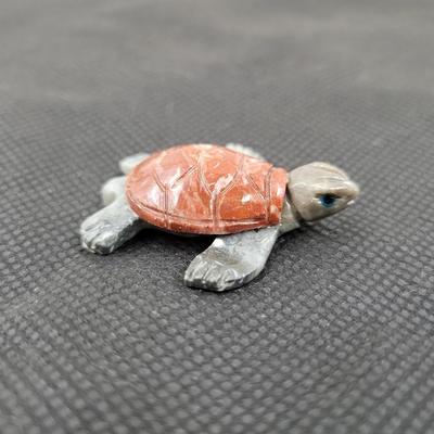 CUTE STONE GREY & ORANGE TURTLE