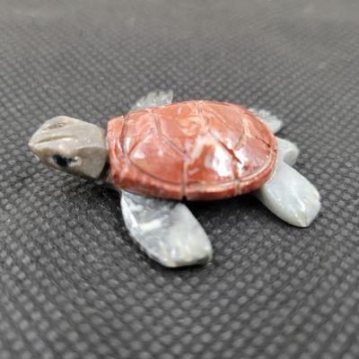 CUTE STONE GREY & ORANGE TURTLE