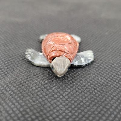 CUTE STONE GREY & ORANGE TURTLE