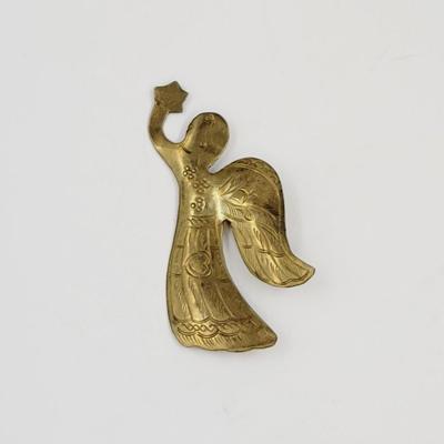 BRASS ANGEL ART PIN