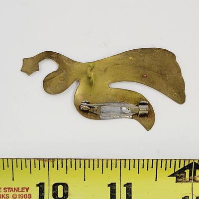 BRASS ANGEL ART PIN