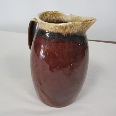 Vintage USA Brown Drip Glaze Pitcher