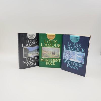 SELECTION OF 3 LOIUS L'AMOUR HARDBACK BOOKS