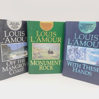 SELECTION OF 3 LOIUS L'AMOUR HARDBACK BOOKS