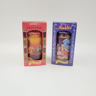 VINTAGE WALT DISNEY BURGER KIND LION KING & ALADDIN COLLECTORS CUPS