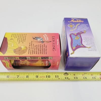 VINTAGE WALT DISNEY BURGER KIND LION KING & ALADDIN COLLECTORS CUPS